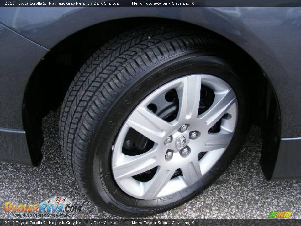 2010 Toyota Corolla S Magnetic Gray Metallic / Dark Charcoal Photo #25