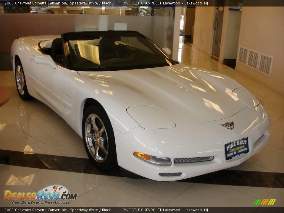 2003 Chevrolet Corvette Convertible Speedway White / Black Photo #2
