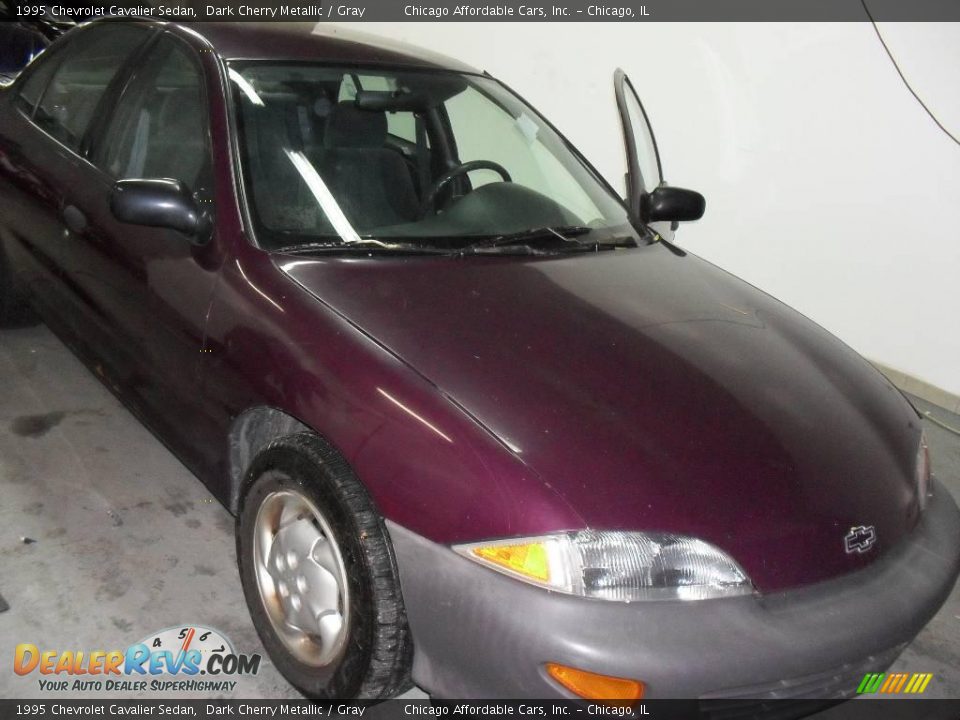 1995 Chevrolet Cavalier Sedan Dark Cherry Metallic / Gray Photo #2