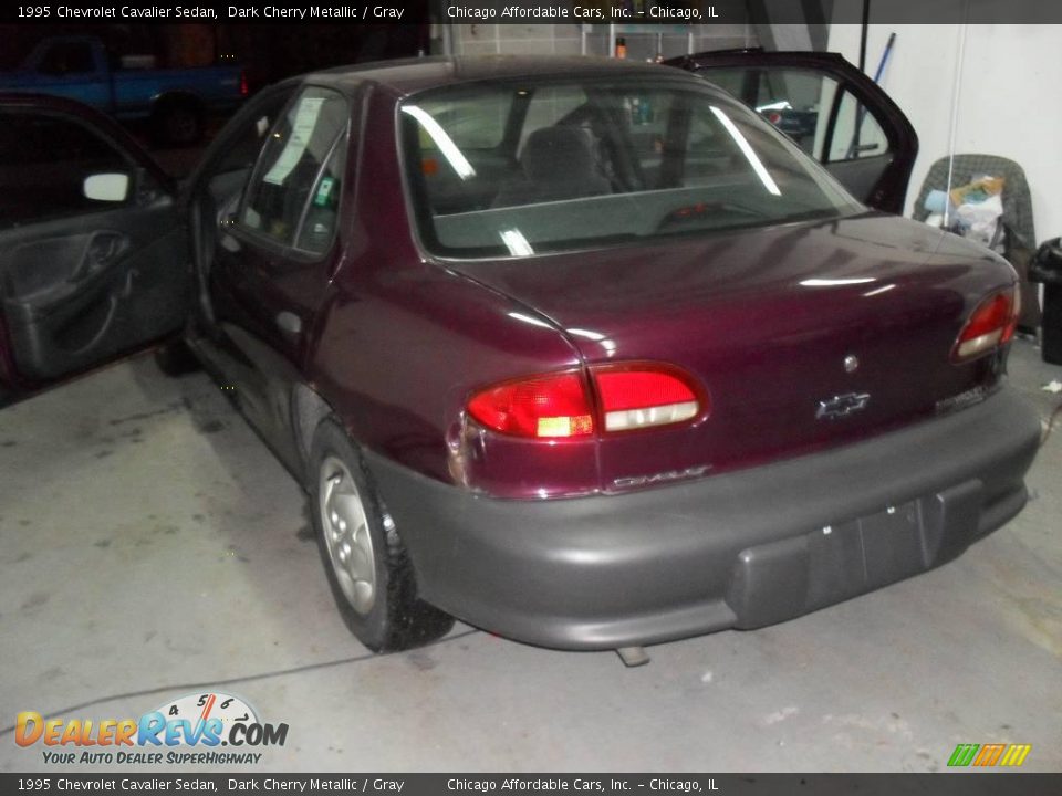 1995 Chevrolet Cavalier Sedan Dark Cherry Metallic / Gray Photo #3