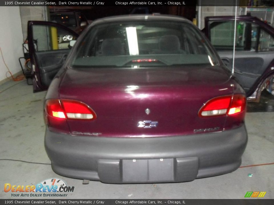 1995 Chevrolet Cavalier Sedan Dark Cherry Metallic / Gray Photo #4