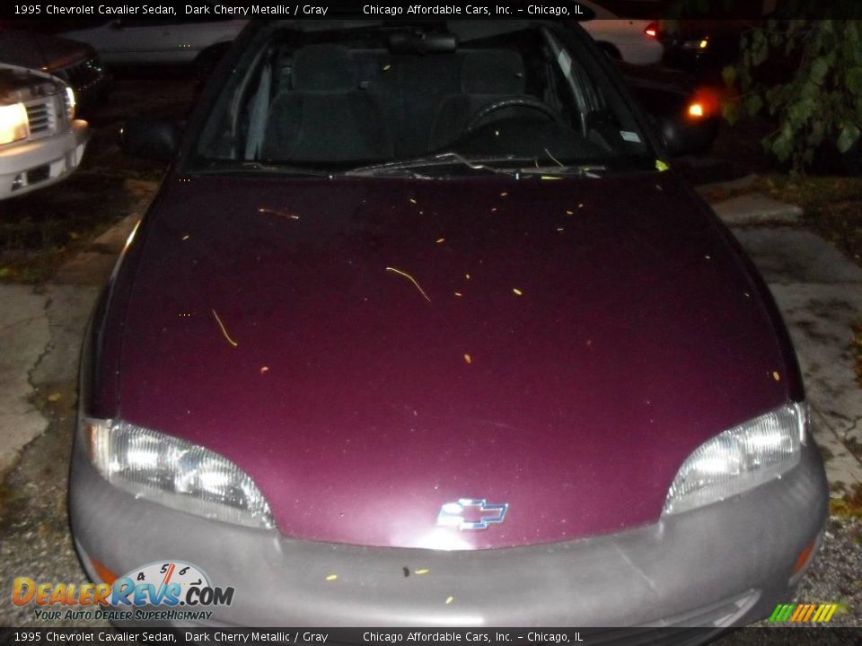 1995 Chevrolet Cavalier Sedan Dark Cherry Metallic / Gray Photo #10