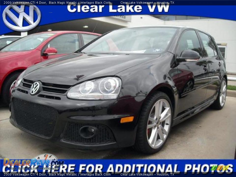 2009 Volkswagen GTI 4 Door Black Magic Metallic / Interlagos Black Cloth Photo #1