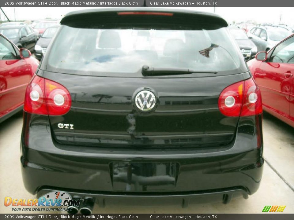 2009 Volkswagen GTI 4 Door Black Magic Metallic / Interlagos Black Cloth Photo #2