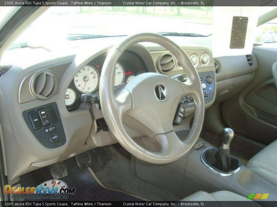 2005 Acura RSX Type S Sports Coupe Taffeta White / Titanium Photo #6