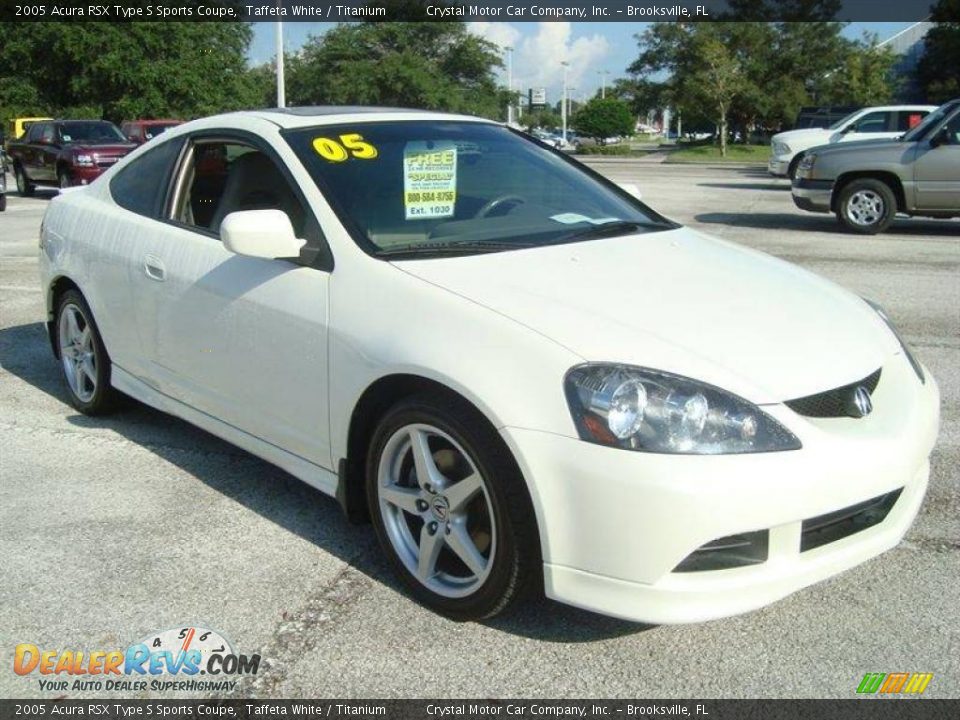 2005 Acura RSX Type S Sports Coupe Taffeta White / Titanium Photo #10