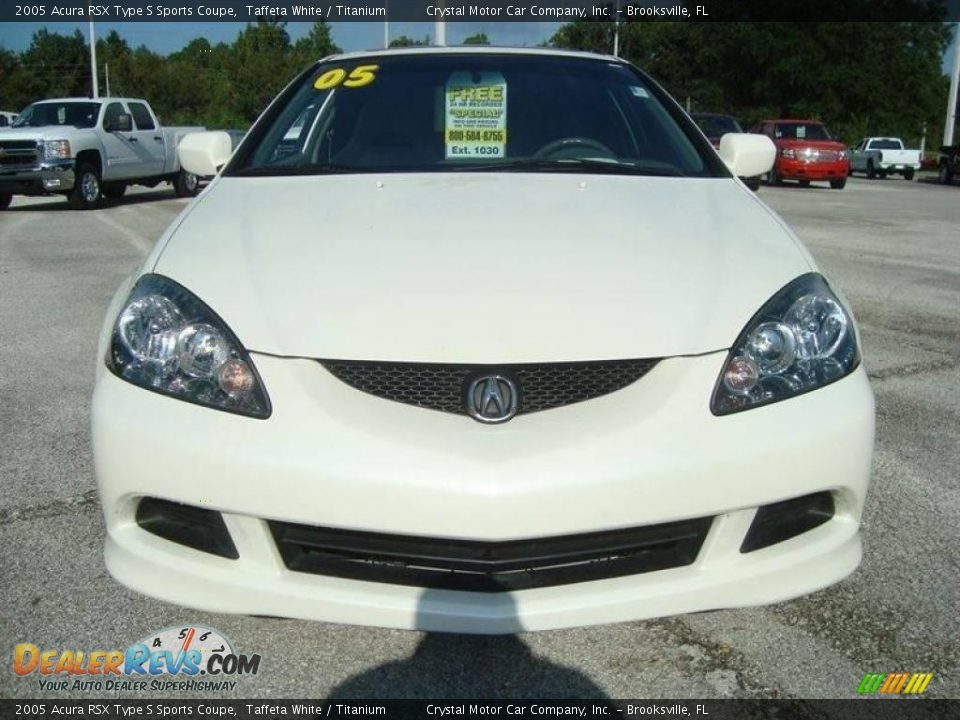 2005 Acura RSX Type S Sports Coupe Taffeta White / Titanium Photo #12