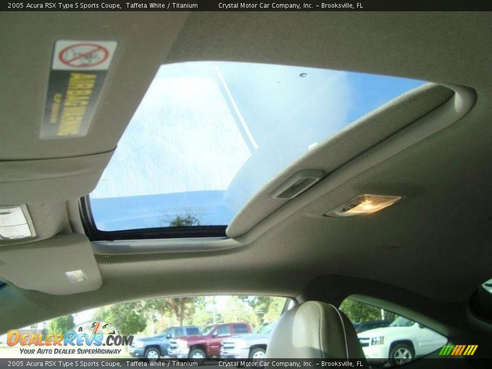 2005 Acura RSX Type S Sports Coupe Taffeta White / Titanium Photo #20