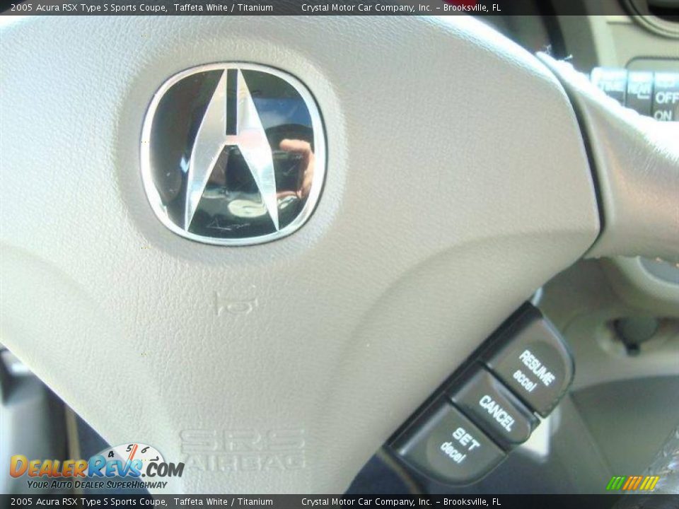 2005 Acura RSX Type S Sports Coupe Taffeta White / Titanium Photo #21