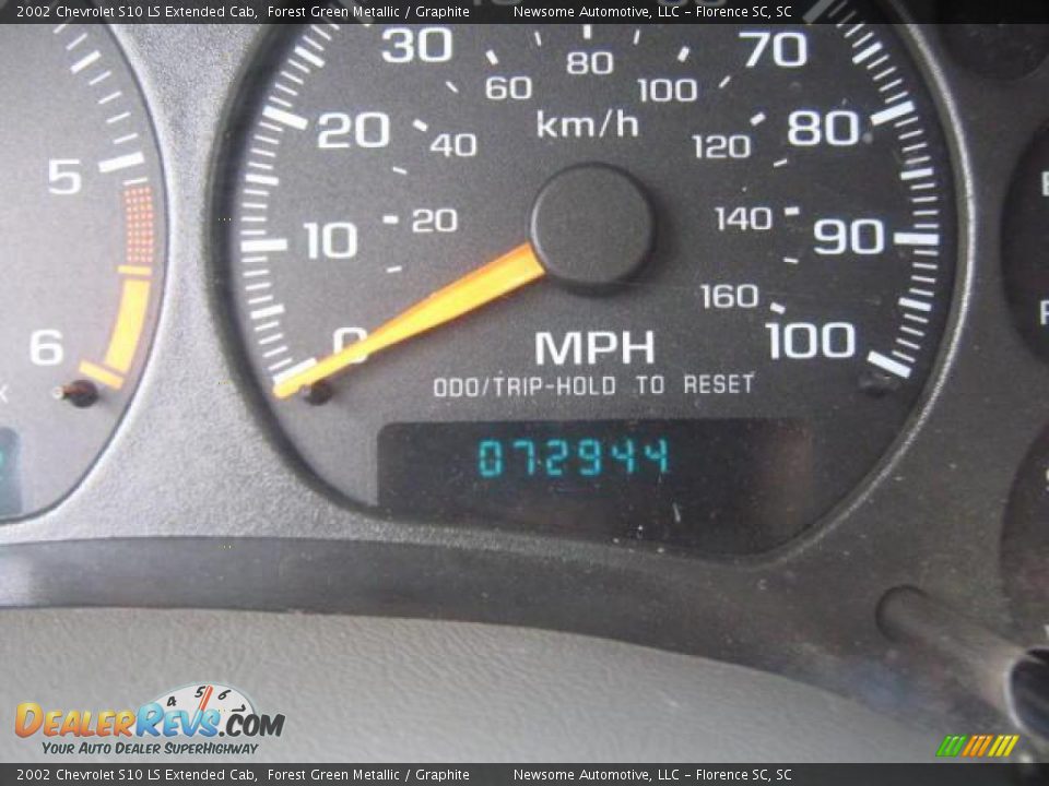 2002 Chevrolet S10 LS Extended Cab Forest Green Metallic / Graphite Photo #5