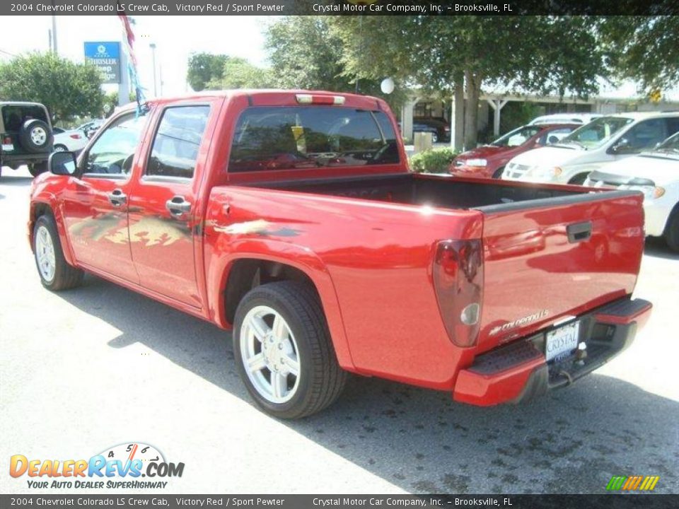 2004 Chevrolet Colorado LS Crew Cab Victory Red / Sport Pewter Photo #3