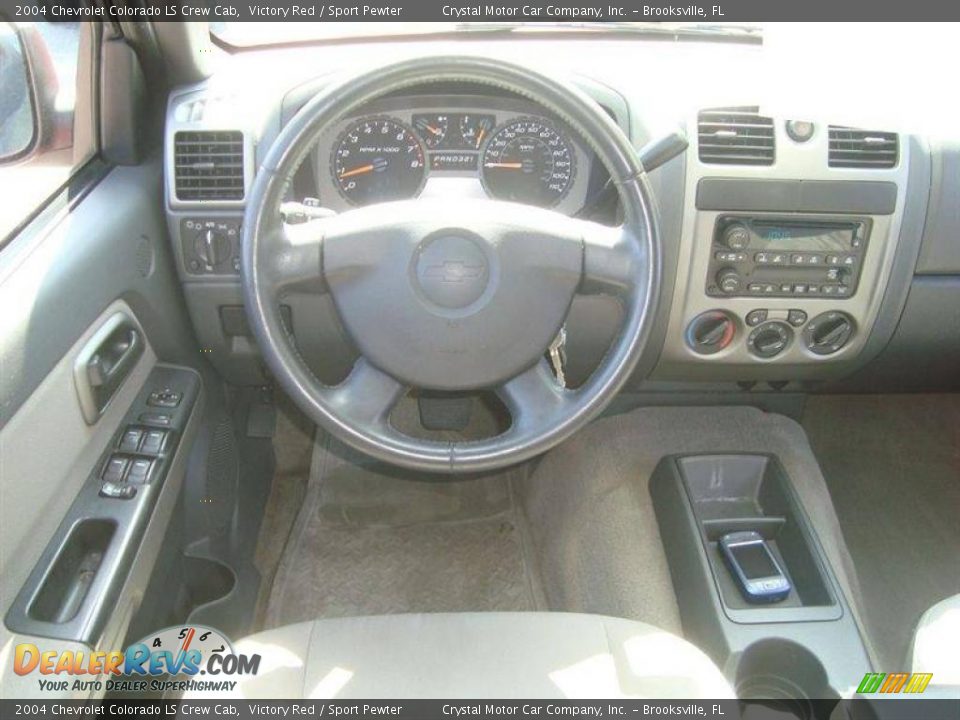 2004 Chevrolet Colorado LS Crew Cab Victory Red / Sport Pewter Photo #6