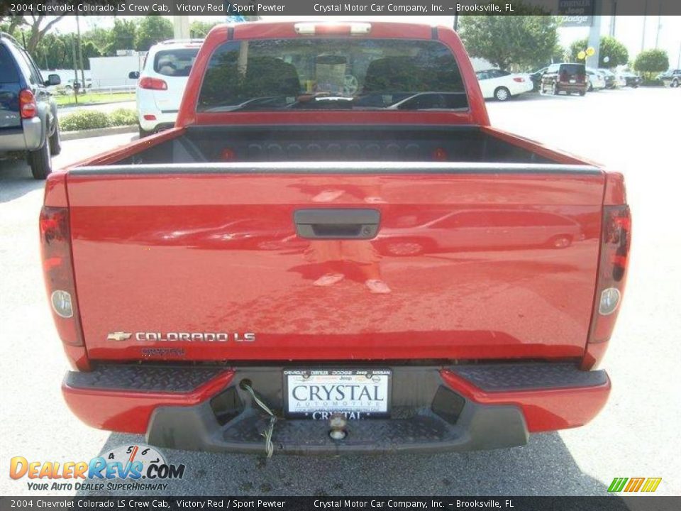2004 Chevrolet Colorado LS Crew Cab Victory Red / Sport Pewter Photo #7