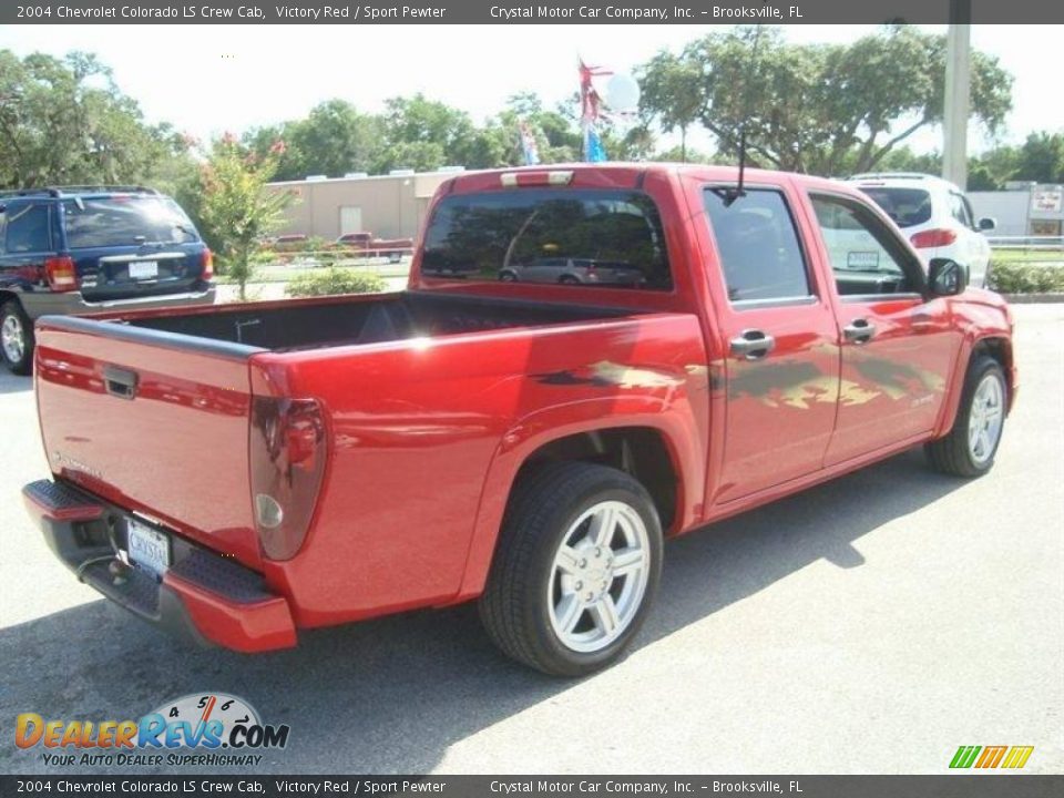 2004 Chevrolet Colorado LS Crew Cab Victory Red / Sport Pewter Photo #8