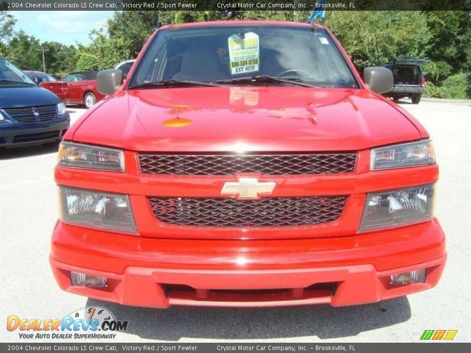 2004 Chevrolet Colorado LS Crew Cab Victory Red / Sport Pewter Photo #12