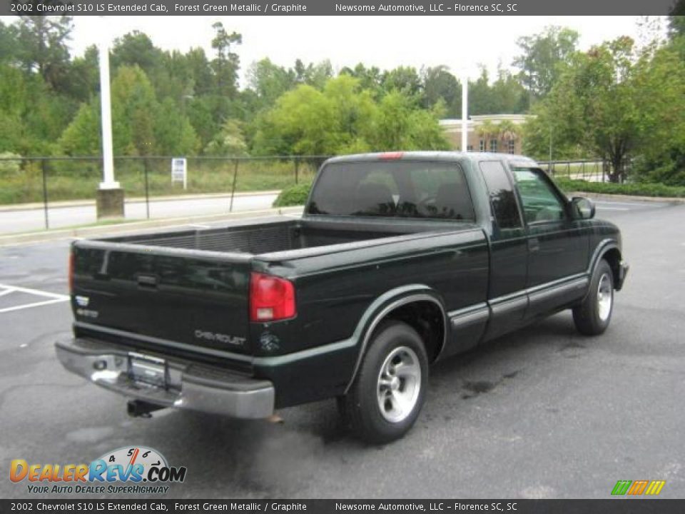 2002 Chevrolet S10 LS Extended Cab Forest Green Metallic / Graphite Photo #20