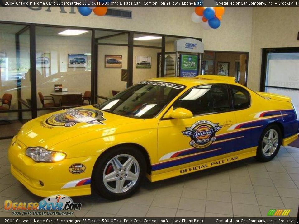 2004 Chevrolet Monte Carlo Supercharged SS Dickies 500 Official Pace Car Competition Yellow / Ebony Black Photo #2
