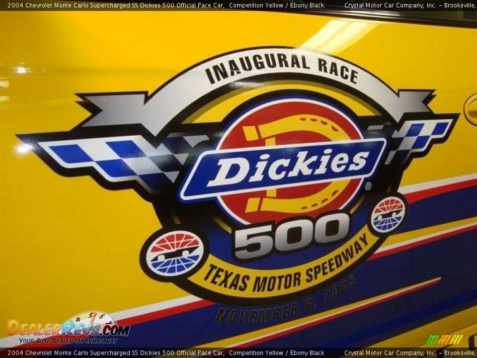 2004 Chevrolet Monte Carlo Supercharged SS Dickies 500 Official Pace Car Competition Yellow / Ebony Black Photo #3