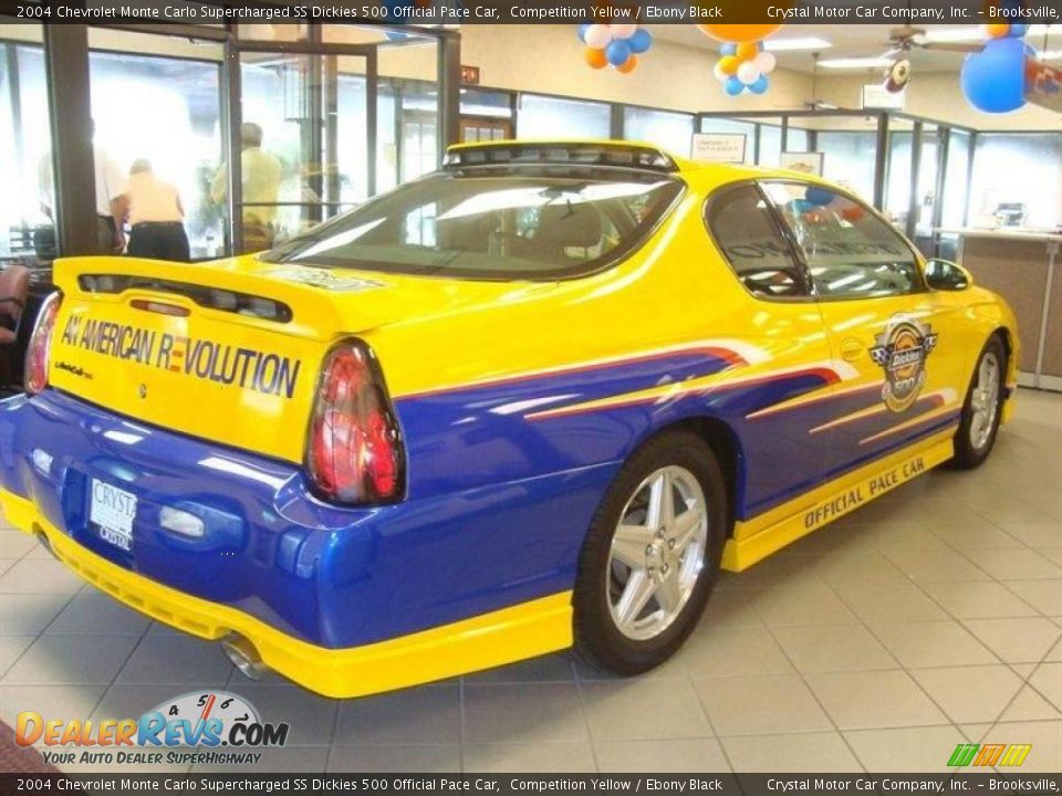 2004 Chevrolet Monte Carlo Supercharged SS Dickies 500 Official Pace Car Competition Yellow / Ebony Black Photo #9