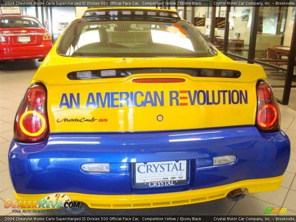 2004 Chevrolet Monte Carlo Supercharged SS Dickies 500 Official Pace Car Competition Yellow / Ebony Black Photo #16