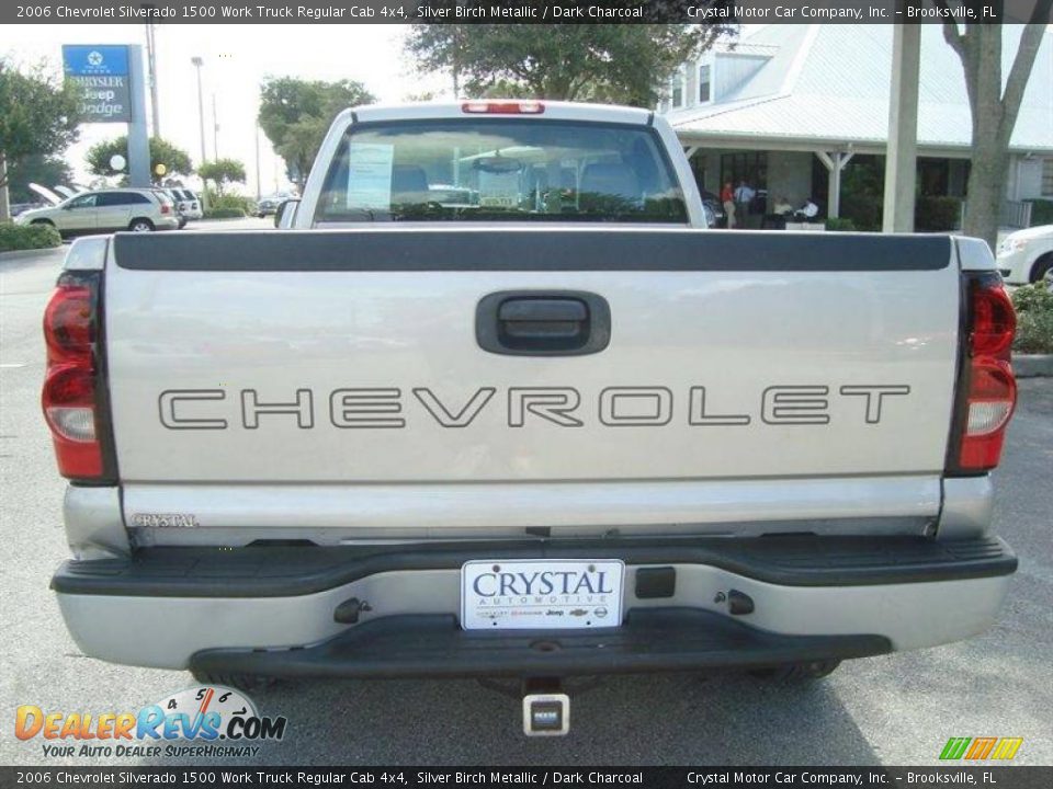 2006 Chevrolet Silverado 1500 Work Truck Regular Cab 4x4 Silver Birch Metallic / Dark Charcoal Photo #6