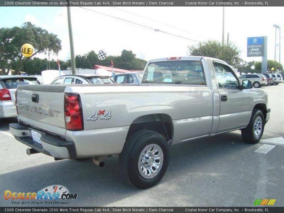 2006 Chevrolet Silverado 1500 Work Truck Regular Cab 4x4 Silver Birch Metallic / Dark Charcoal Photo #7