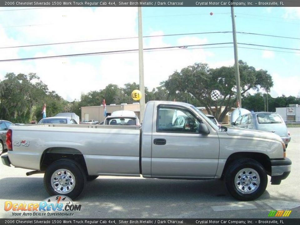 2006 Chevrolet Silverado 1500 Work Truck Regular Cab 4x4 Silver Birch Metallic / Dark Charcoal Photo #8