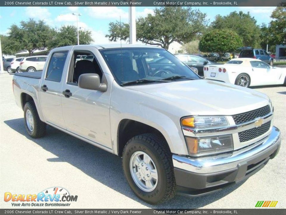 2006 Chevrolet Colorado LT Crew Cab Silver Birch Metallic / Very Dark Pewter Photo #10