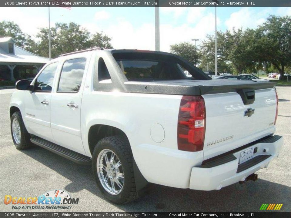 2008 Chevrolet Avalanche LTZ White Diamond Tricoat / Dark Titanium/Light Titanium Photo #3