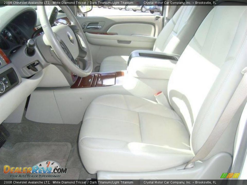 2008 Chevrolet Avalanche LTZ White Diamond Tricoat / Dark Titanium/Light Titanium Photo #4