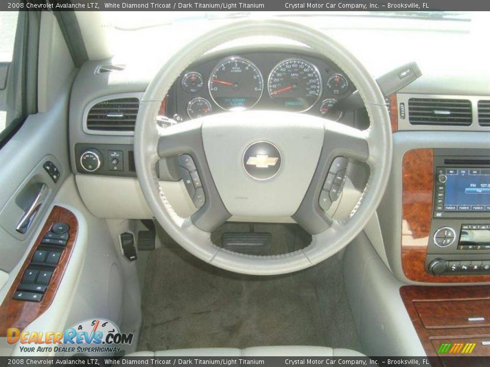 2008 Chevrolet Avalanche LTZ White Diamond Tricoat / Dark Titanium/Light Titanium Photo #6