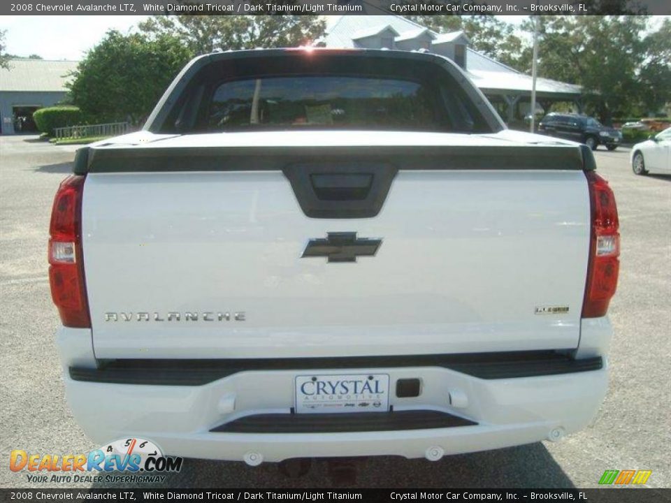 2008 Chevrolet Avalanche LTZ White Diamond Tricoat / Dark Titanium/Light Titanium Photo #7