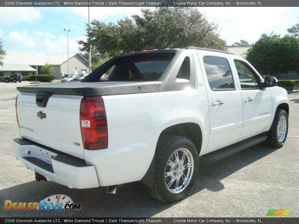 2008 Chevrolet Avalanche LTZ White Diamond Tricoat / Dark Titanium/Light Titanium Photo #8