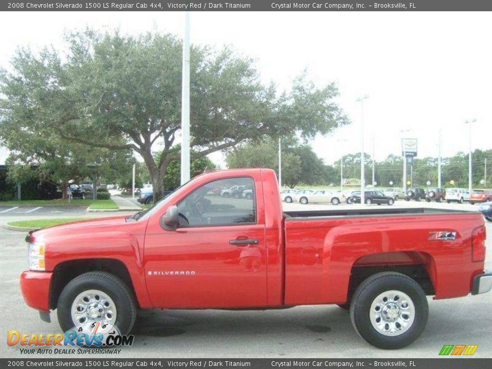2008 Chevrolet Silverado 1500 LS Regular Cab 4x4 Victory Red / Dark Titanium Photo #2