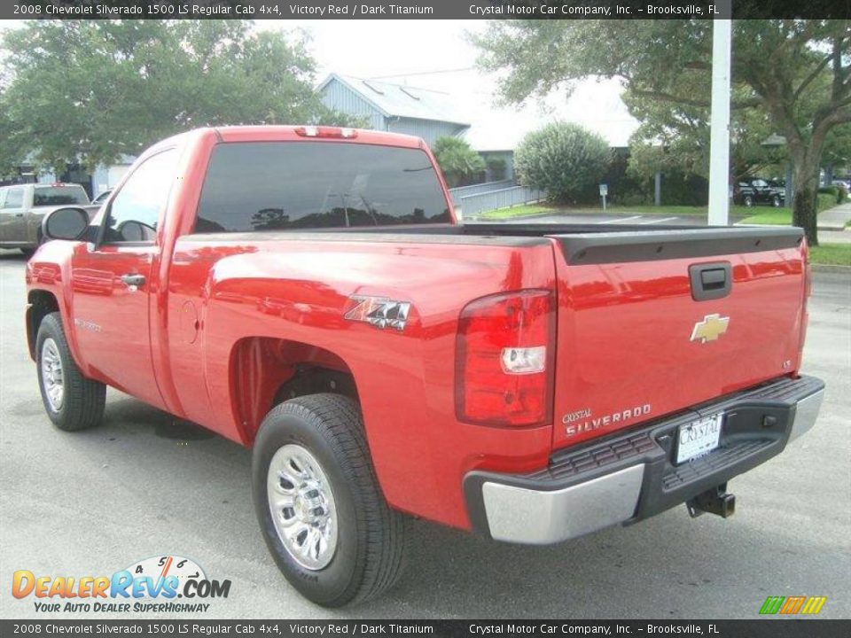2008 Chevrolet Silverado 1500 LS Regular Cab 4x4 Victory Red / Dark Titanium Photo #3