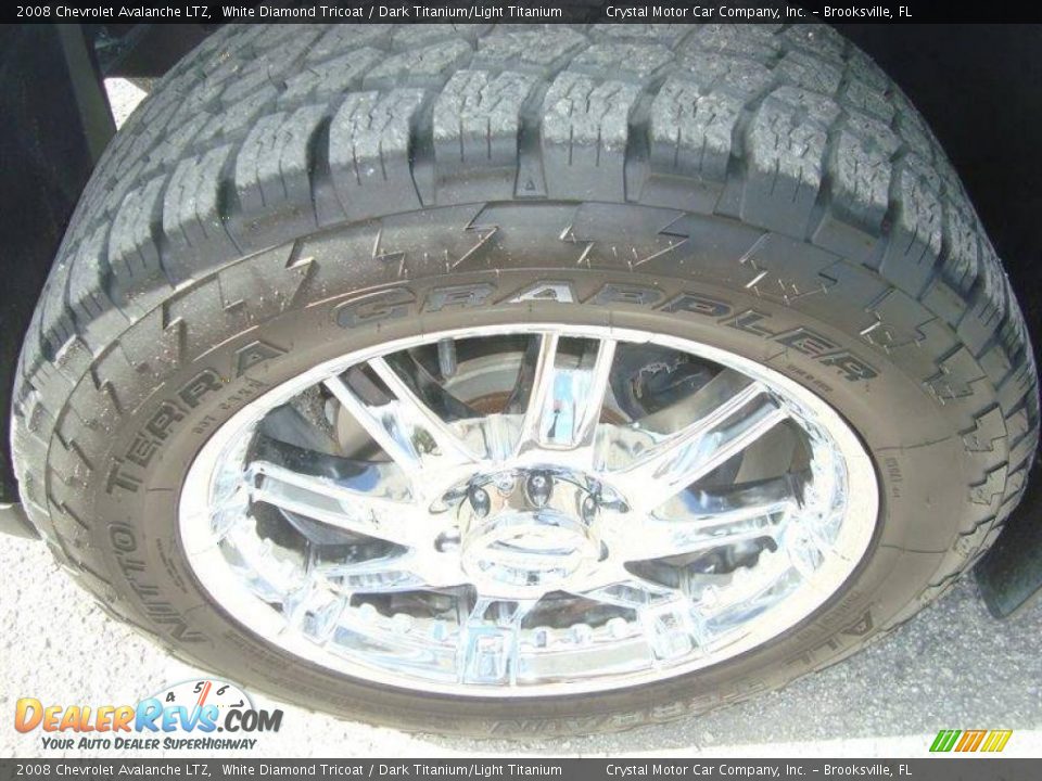 2008 Chevrolet Avalanche LTZ White Diamond Tricoat / Dark Titanium/Light Titanium Photo #13