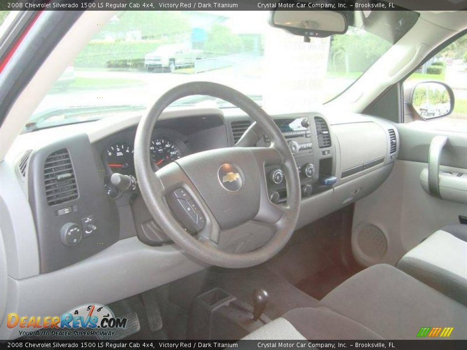 2008 Chevrolet Silverado 1500 LS Regular Cab 4x4 Victory Red / Dark Titanium Photo #5