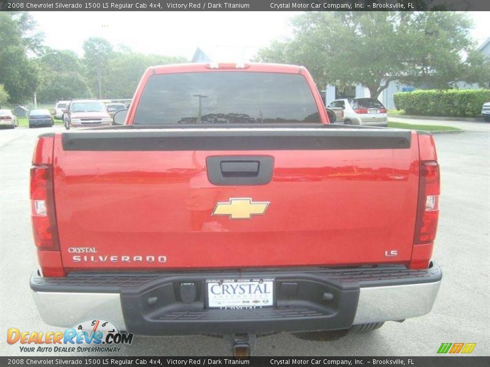 2008 Chevrolet Silverado 1500 LS Regular Cab 4x4 Victory Red / Dark Titanium Photo #6
