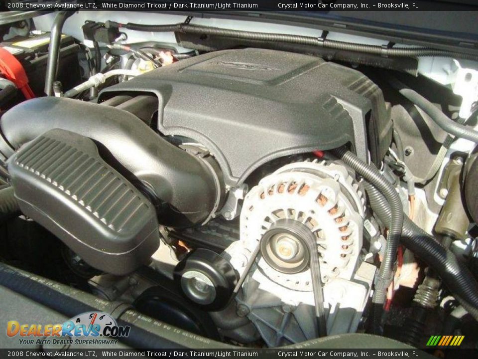 2008 Chevrolet Avalanche LTZ White Diamond Tricoat / Dark Titanium/Light Titanium Photo #15