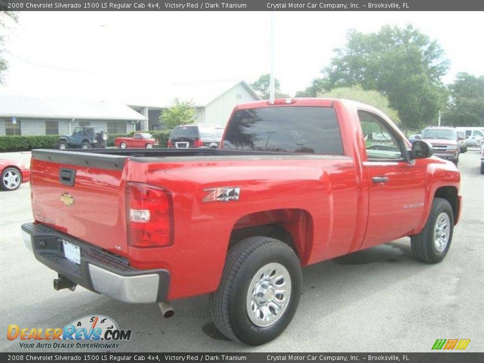 2008 Chevrolet Silverado 1500 LS Regular Cab 4x4 Victory Red / Dark Titanium Photo #7