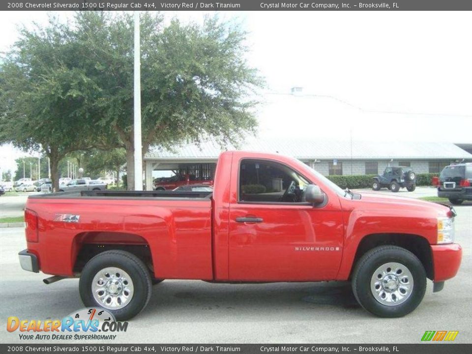 2008 Chevrolet Silverado 1500 LS Regular Cab 4x4 Victory Red / Dark Titanium Photo #8