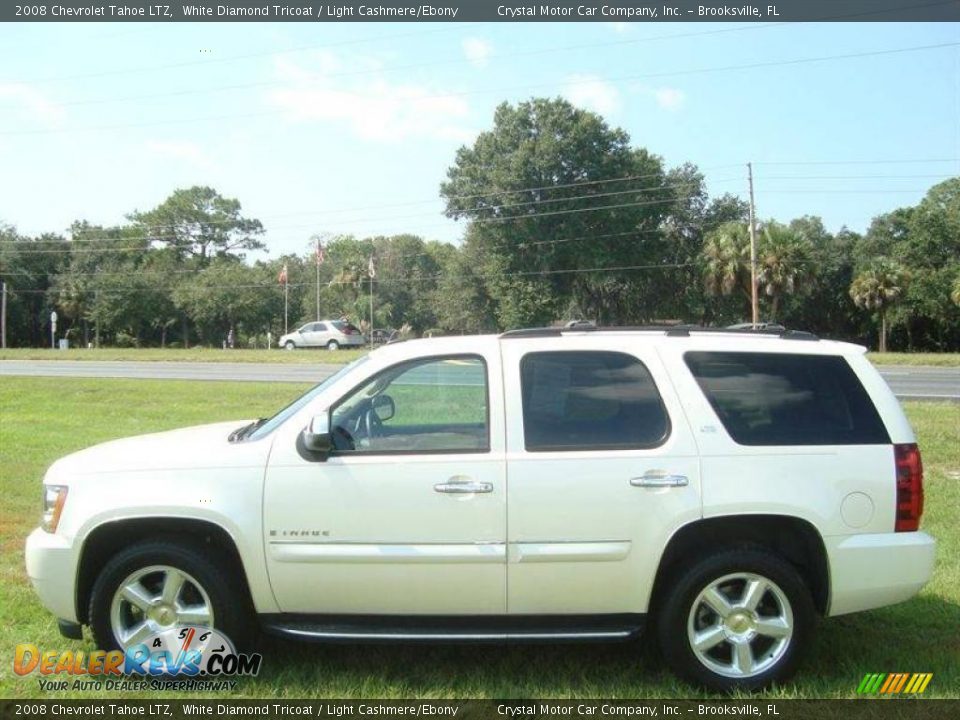 2008 Chevrolet Tahoe LTZ White Diamond Tricoat / Light Cashmere/Ebony Photo #2