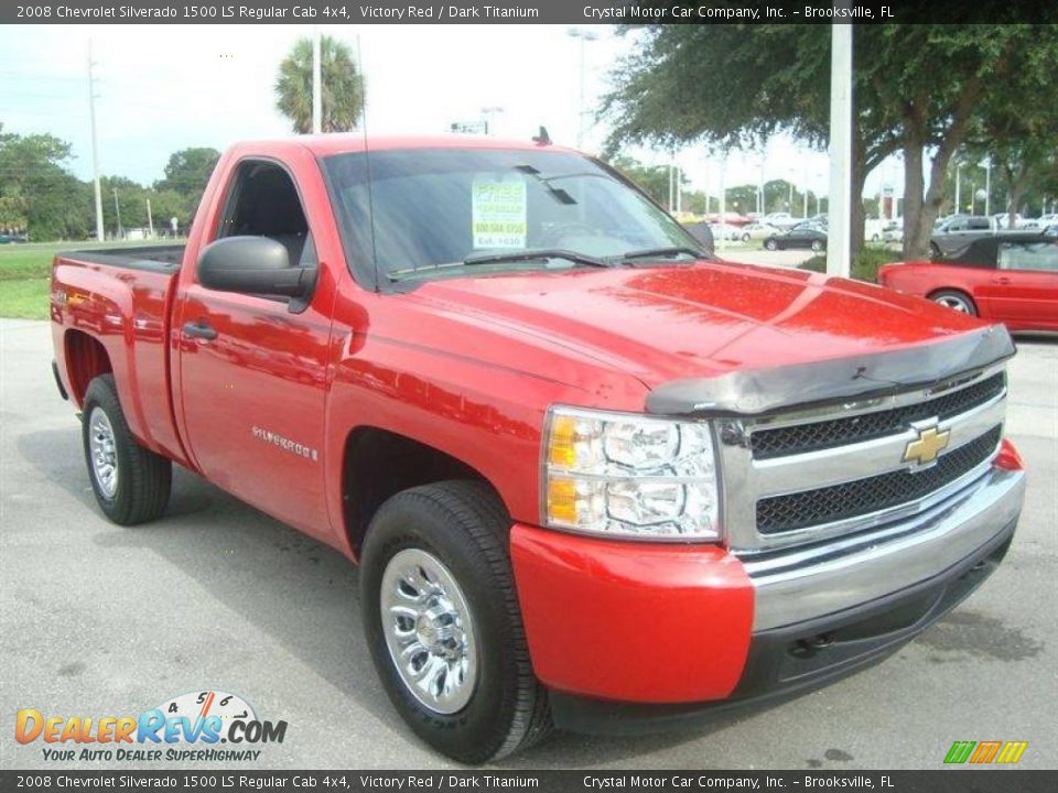 2008 Chevrolet Silverado 1500 LS Regular Cab 4x4 Victory Red / Dark Titanium Photo #9