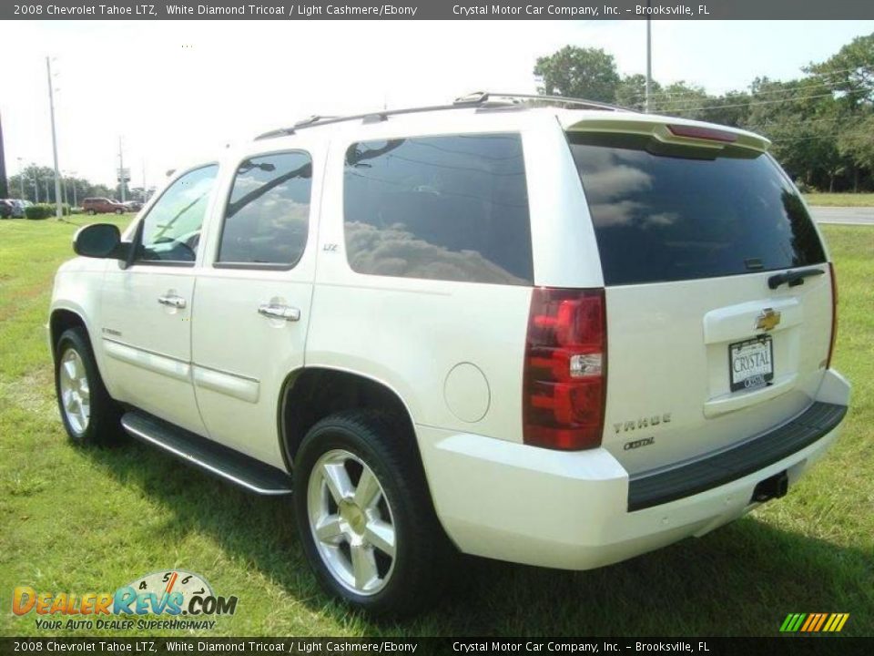 2008 Chevrolet Tahoe LTZ White Diamond Tricoat / Light Cashmere/Ebony Photo #3