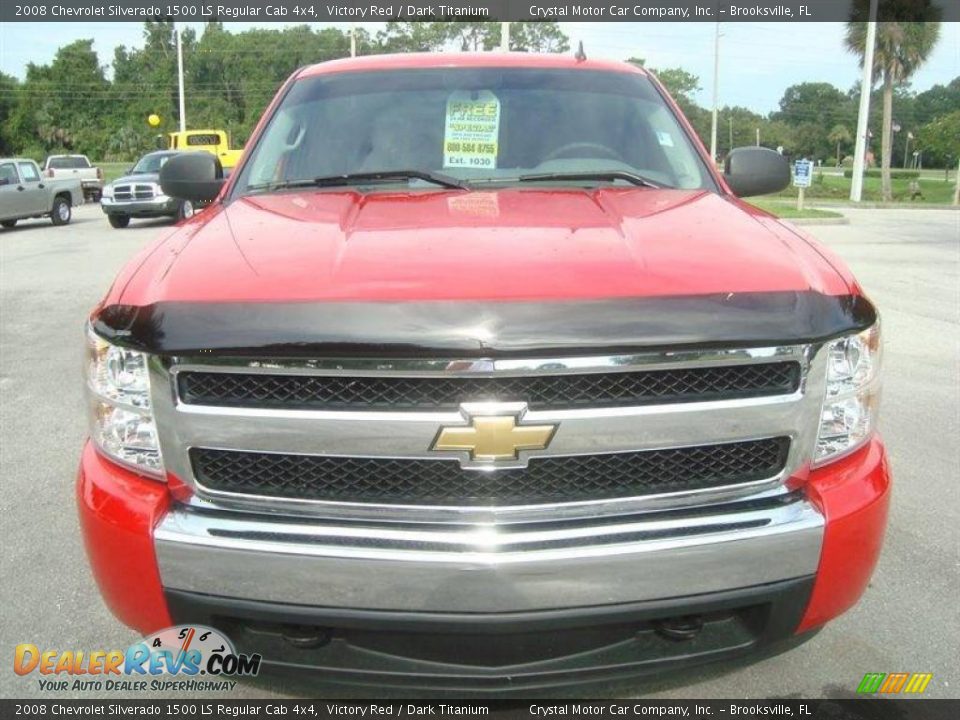2008 Chevrolet Silverado 1500 LS Regular Cab 4x4 Victory Red / Dark Titanium Photo #11