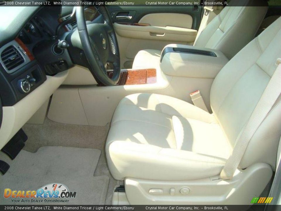 2008 Chevrolet Tahoe LTZ White Diamond Tricoat / Light Cashmere/Ebony Photo #4