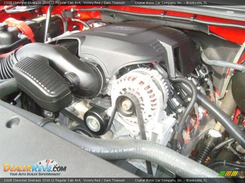 2008 Chevrolet Silverado 1500 LS Regular Cab 4x4 Victory Red / Dark Titanium Photo #14