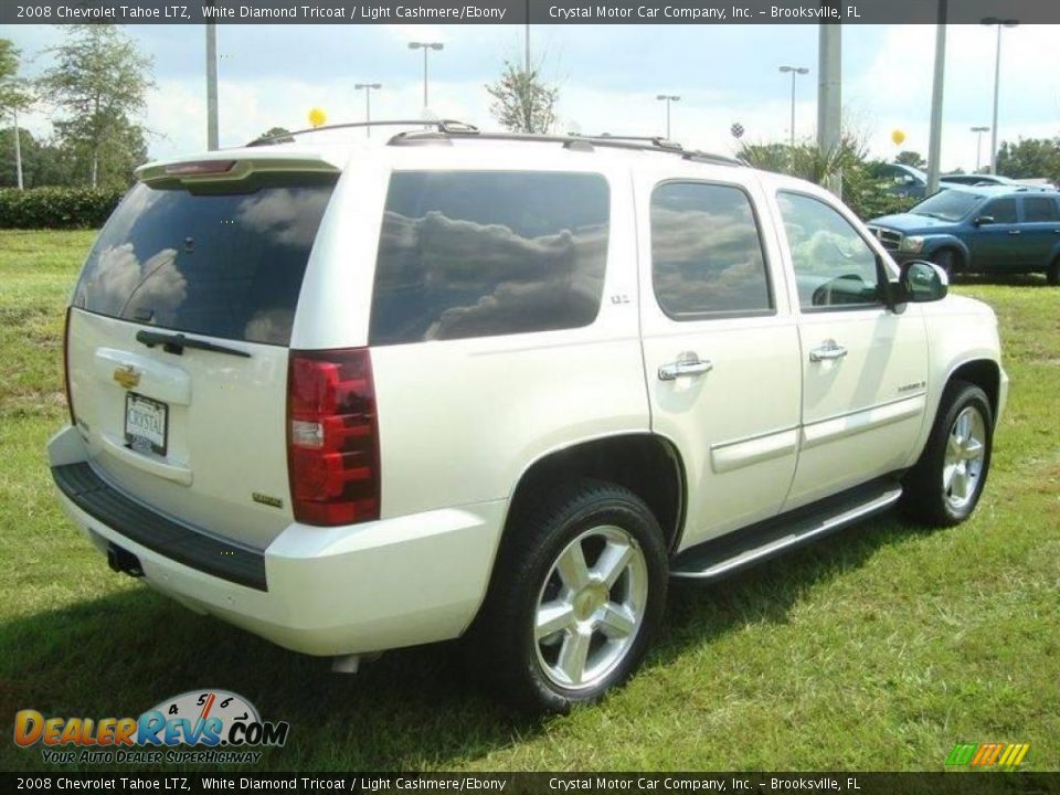 2008 Chevrolet Tahoe LTZ White Diamond Tricoat / Light Cashmere/Ebony Photo #9