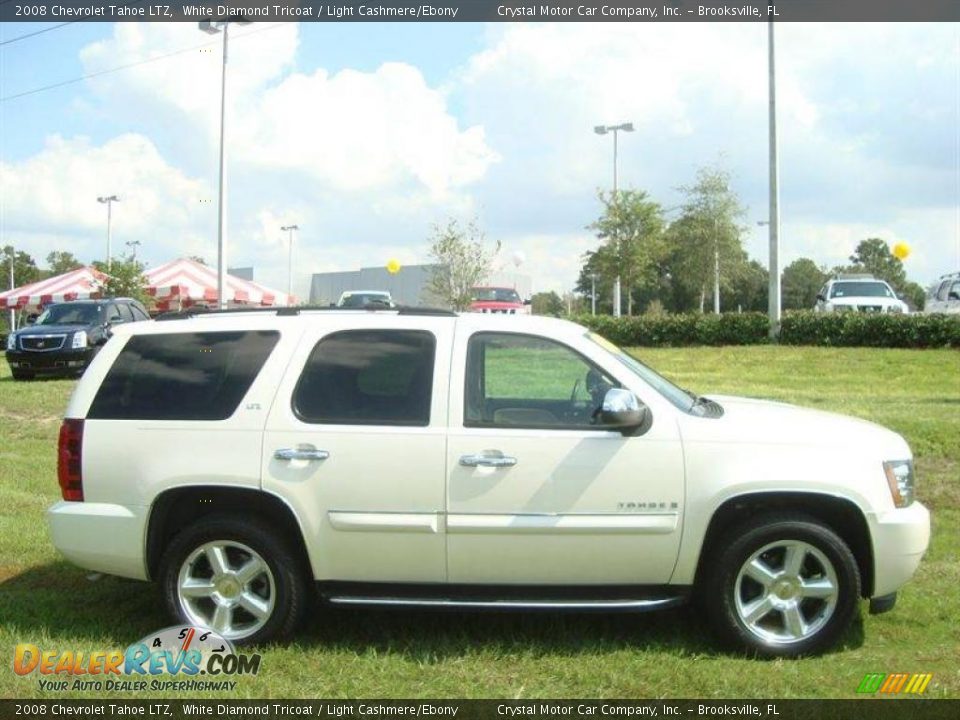 2008 Chevrolet Tahoe LTZ White Diamond Tricoat / Light Cashmere/Ebony Photo #10