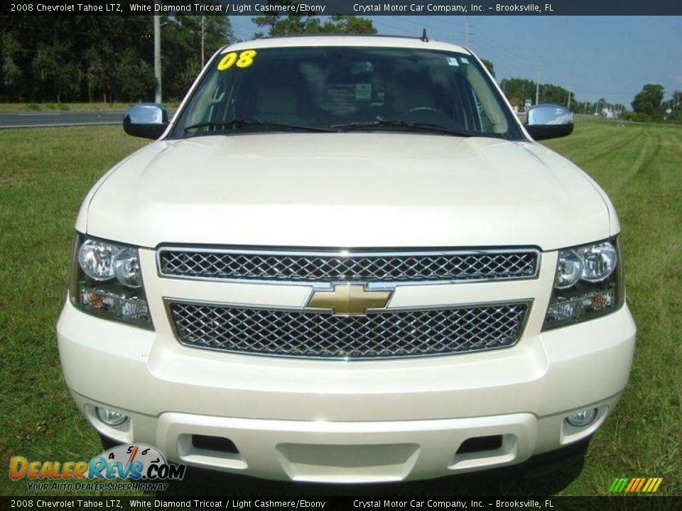 2008 Chevrolet Tahoe LTZ White Diamond Tricoat / Light Cashmere/Ebony Photo #13